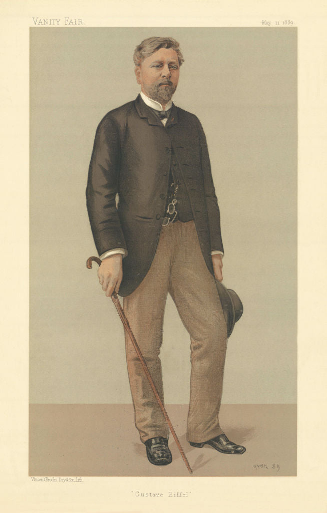 VANITY FAIR SPY CARTOON Alexandre 'Gustave Eiffel'. Engineer. Eiffel Tower 1889